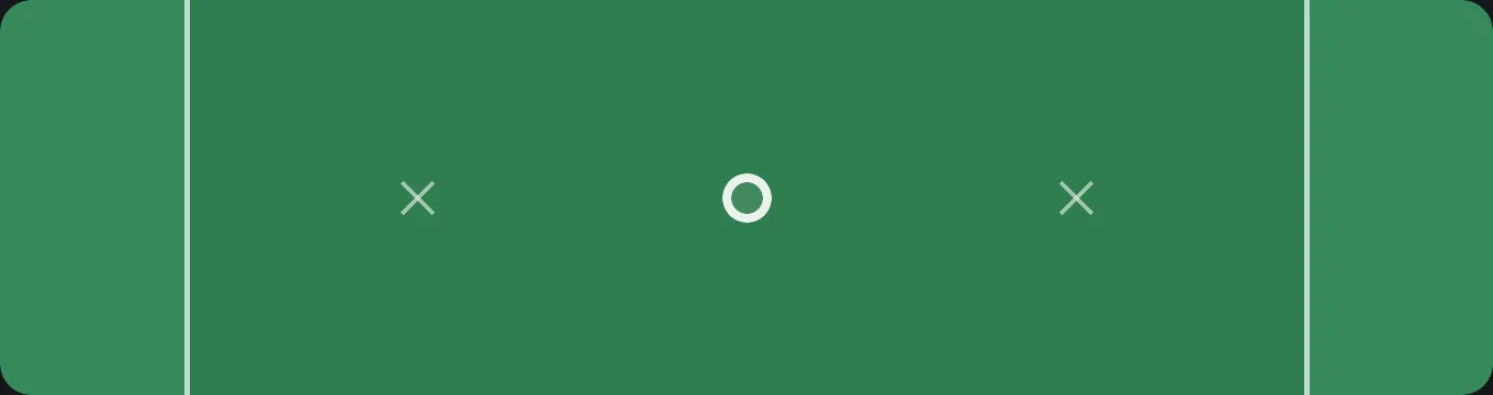 Flat illustration of an ultimate field with two end-zone lines, used as a section header.
